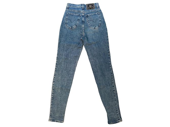 Jeans Slim Versace Blu in Cotone Taglia 34 - vista 3