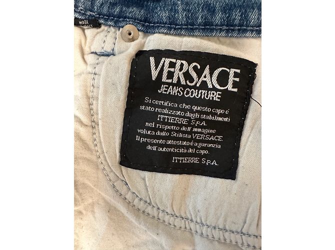 Jeans Slim Versace Blu in Cotone Taglia 34 - vista 5