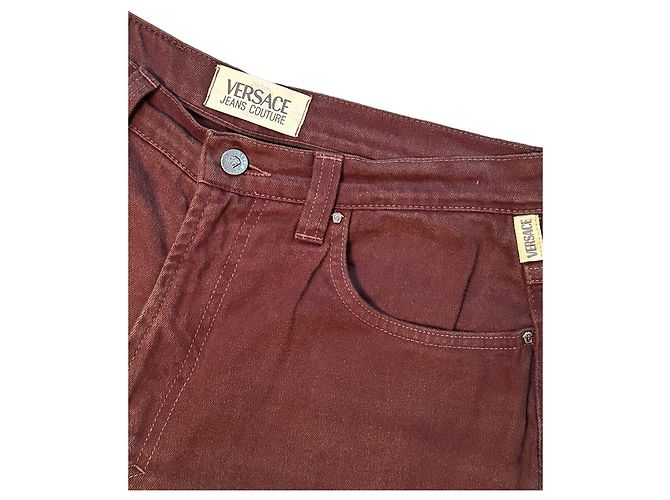 Versace Jeans Bordeaux Rot Baumwolle Größe 42 - Ansicht 2