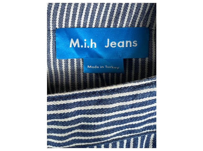 Mono de algodón a rayas MIH jeans Azul M - vista 2