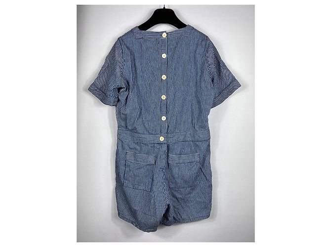 Mono de algodón a rayas MIH jeans Azul M - vista 3