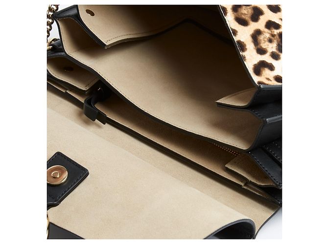 Chloé Faye Classic Black Panther immacolato Nero Stampa leopardo - vista 5