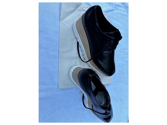 Mocassini Stella Mc Cartney Elyse Neri in Pelle Nero - vista 6