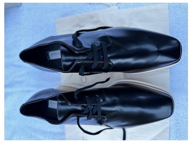 Mocassini Stella Mc Cartney Elyse Neri in Pelle Nero - vista 7