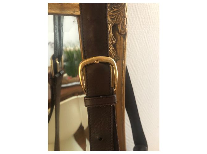 Sac à main Salvatore Ferragamo en cuir marron foncé - vue 3