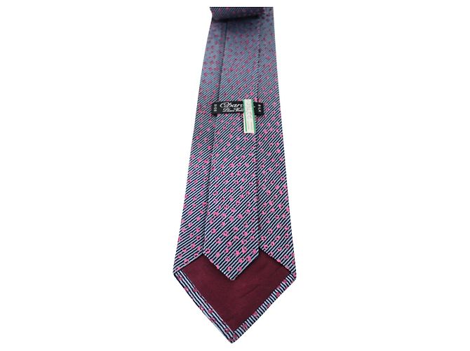 Charvet Blau-rosa Streifenkrawatte - Ansicht 2
