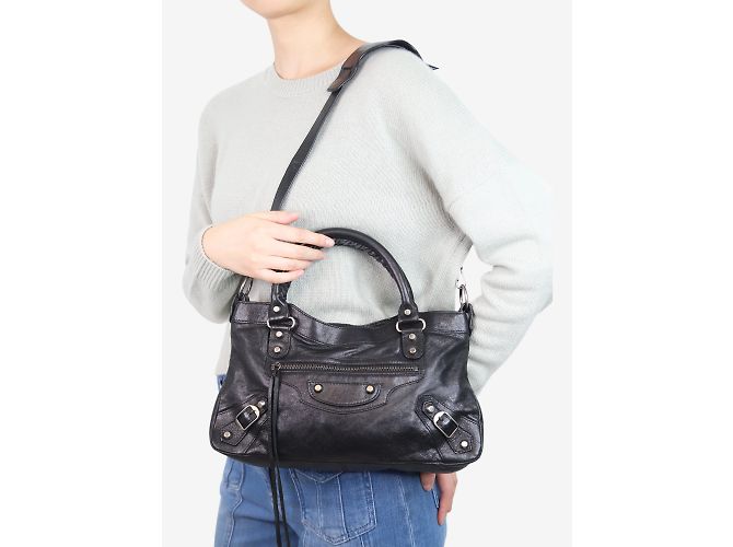 City Balenciaga bolsa preta da cidade - vista 2