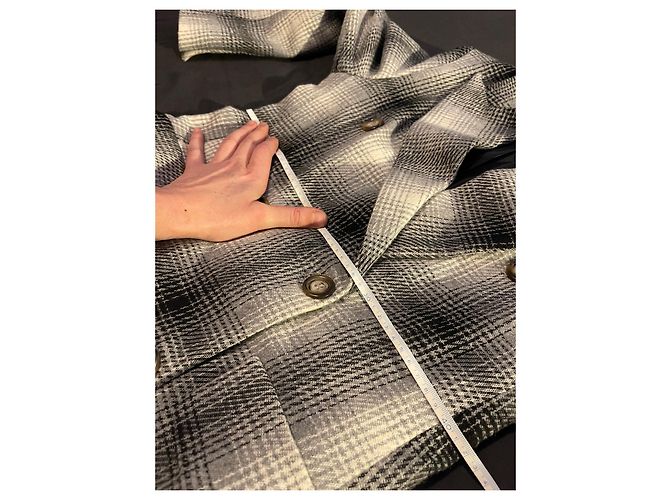 Autre Marque Abrigo Dixie de lana con estampado tartán a cuadros Negro Blanco Gris - vista 14