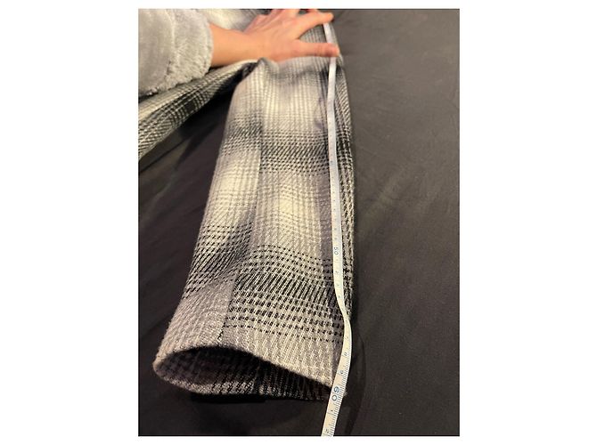 Autre Marque Abrigo Dixie de lana con estampado tartán a cuadros Negro Blanco Gris - vista 15