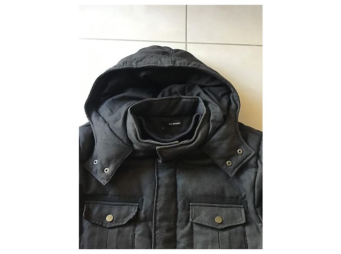 Giacca con cappuccio The Kooples Grigio Scuro Cotone Grigio antracite - vista 2
