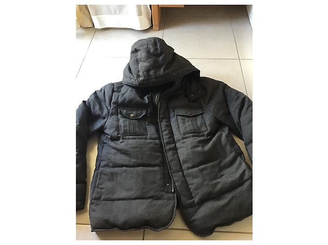Giacca con cappuccio The Kooples Grigio Scuro Cotone Grigio antracite - vista 5