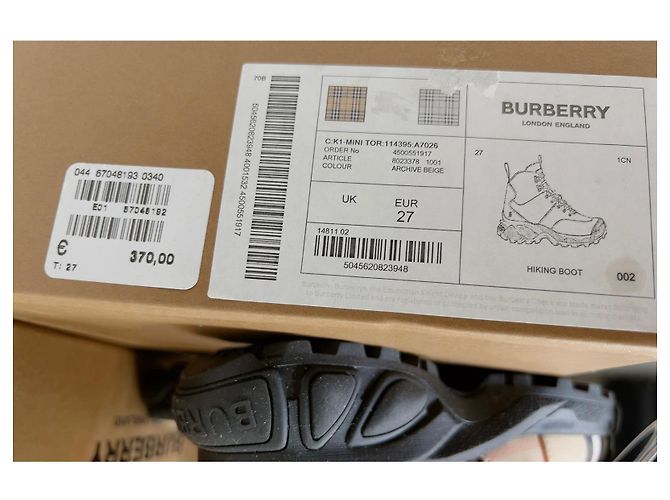 Botas de couro Burberry para crianças Multicor - vista 5