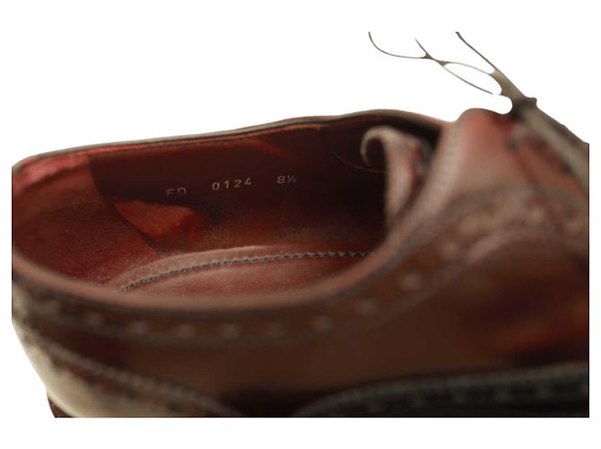 Louis Vuitton Scarpe stringate oxford brogue in pelle blu e bordeaux da uomo 8.5 Rosso - vista 10