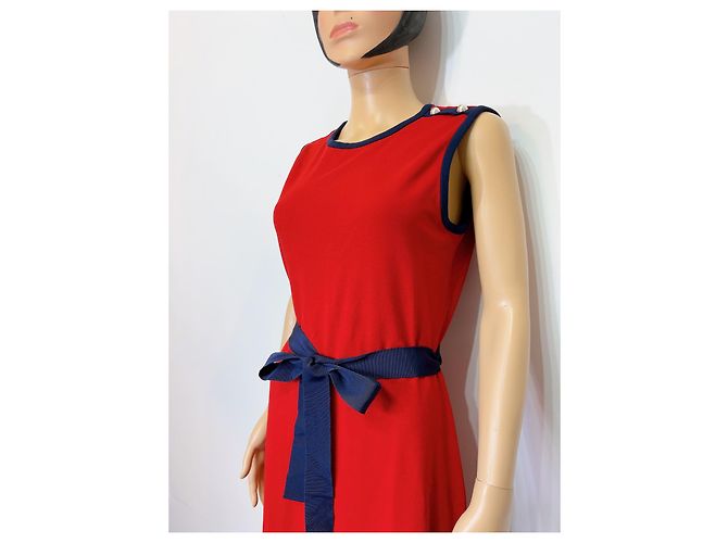 Abito senza maniche Carolina Herrera Rosso Bianco Blu - vista 10