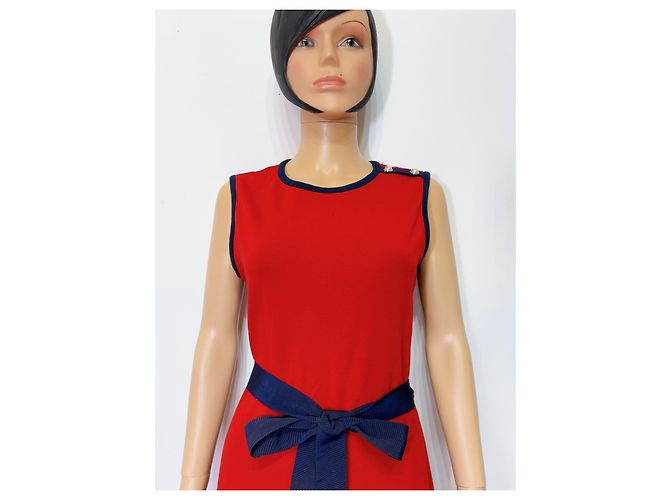Abito senza maniche Carolina Herrera Rosso Bianco Blu - vista 11