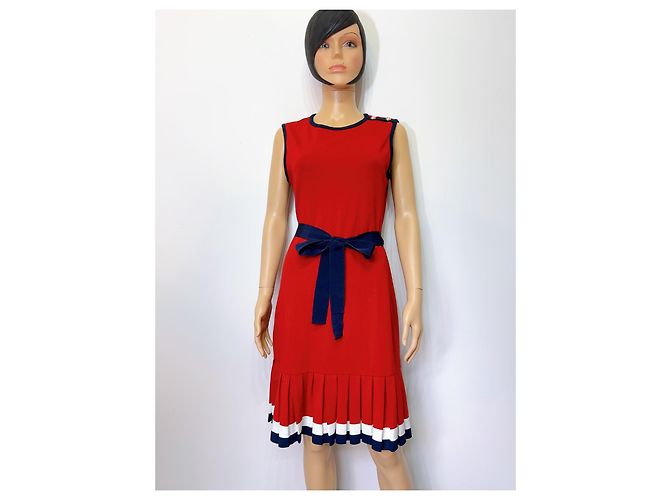Abito senza maniche Carolina Herrera Rosso Bianco Blu - vista 7