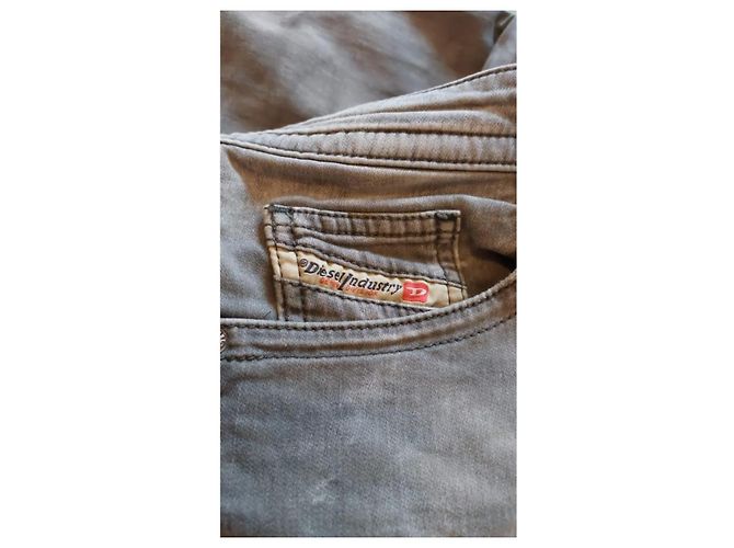 Jeans Diesel Thavar Grigio Cotone - vista 2