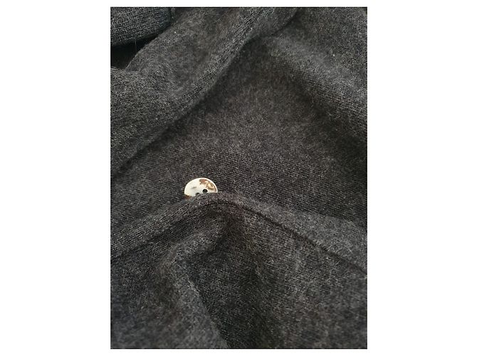 Ballantynes Strickjacke aus Kaschmir mit Perlmuttknöpfen Anthrazitgrau - Ansicht 12