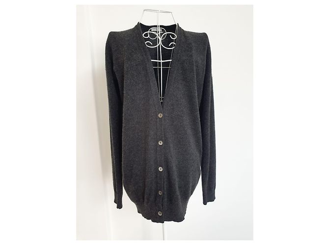 Ballantynes Strickjacke aus Kaschmir mit Perlmuttknöpfen Anthrazitgrau - Ansicht 7
