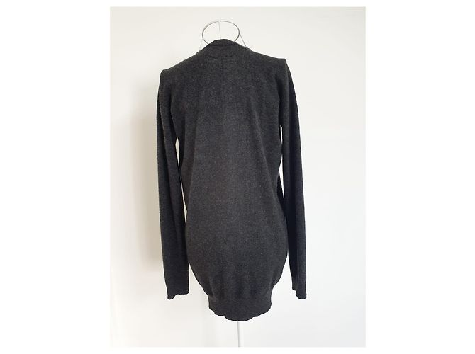 Ballantynes Strickjacke aus Kaschmir mit Perlmuttknöpfen Anthrazitgrau - Ansicht 8