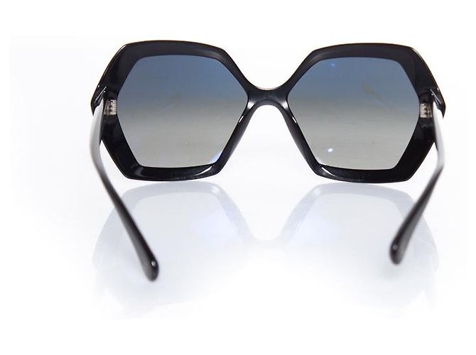 Chanel, Gafas de sol hexagonales negras Negro - vista 4