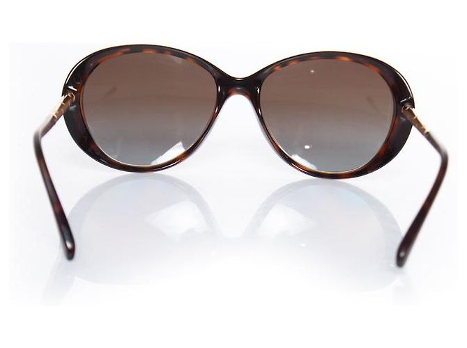 Chanel, Gafas de sol ovaladas marrones Castaño - vista 4