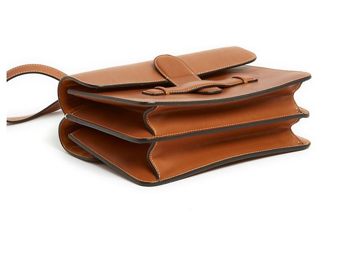 Céline Phoebe Philo 2018 Bolsa simétrica em couro natural Caramelo - vista 4