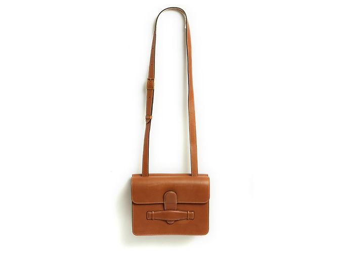 Céline Phoebe Philo 2018 Bolsa simétrica em couro natural Caramelo - vista 6