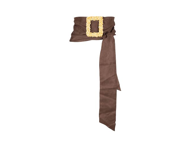 Autre Marque Collection Privée Wildledergürtel Braun - Ansicht 4