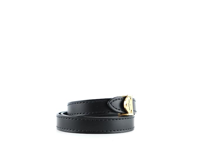 LOUIS VUITTON - Bracciale triplo in pelle nera Nero - vista 2