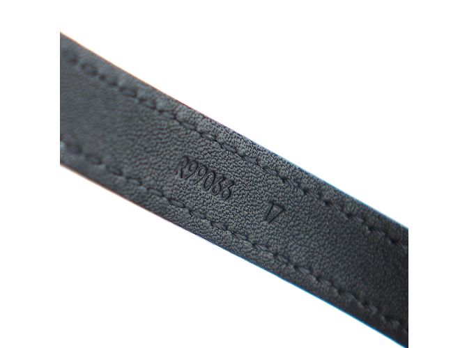 LOUIS VUITTON - Bracciale triplo in pelle nera Nero - vista 5