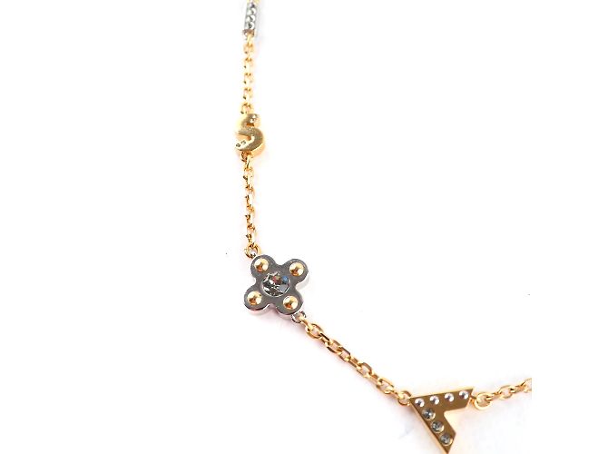 LOUIS VUITTON - Collana in cristallo Love Letter in oro e argento D'oro - vista 2