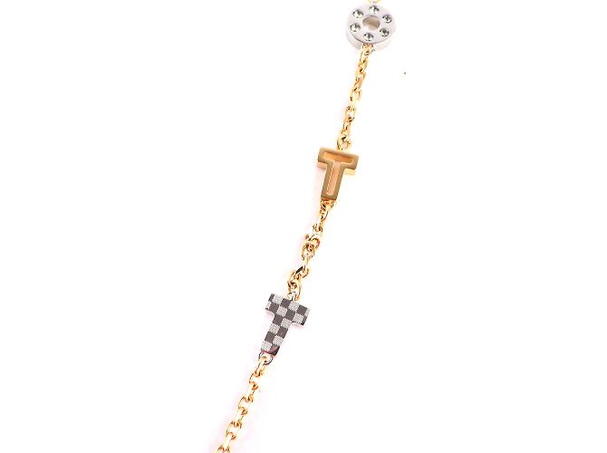 LOUIS VUITTON - Collana in cristallo Love Letter in oro e argento D'oro - vista 4