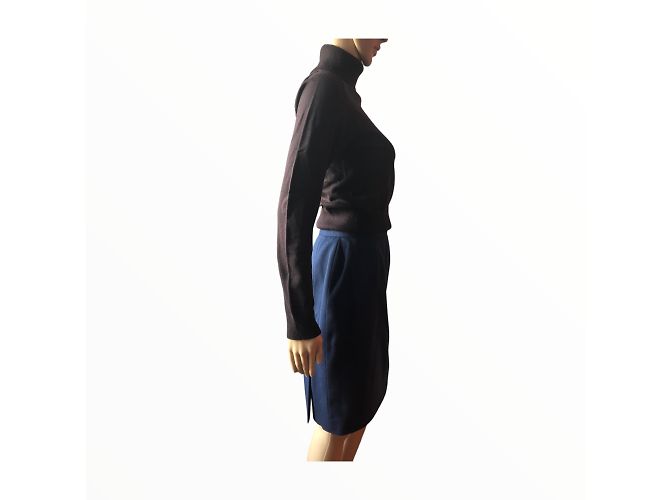 CHRISTIAN DIOR Röcke T.fr 36 Viscose Marineblau - Ansicht 10