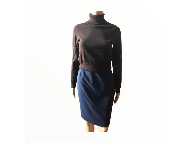 CHRISTIAN DIOR Röcke T.fr 36 Viscose Marineblau - Ansicht 2