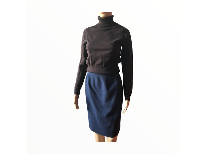 CHRISTIAN DIOR Röcke T.fr 36 Viscose Marineblau - Ansicht 3