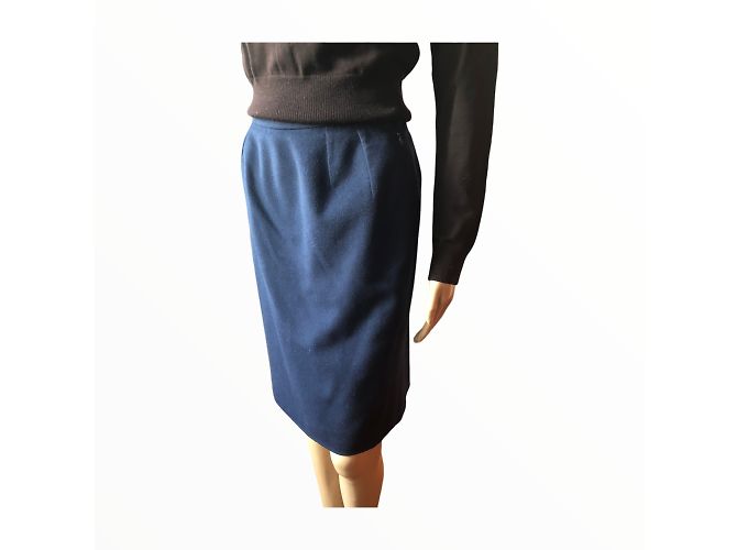 CHRISTIAN DIOR Röcke T.fr 36 Viscose Marineblau - Ansicht 4
