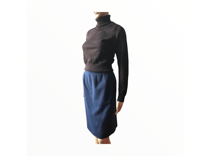 CHRISTIAN DIOR Röcke T.fr 36 Viscose Marineblau - Ansicht 5