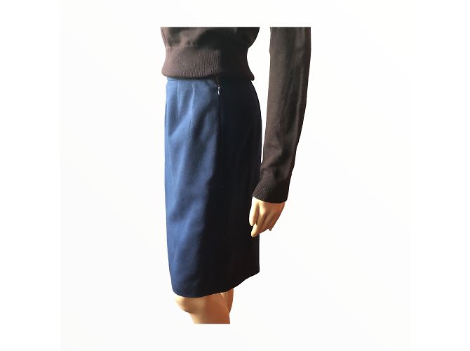 CHRISTIAN DIOR Röcke T.fr 36 Viscose Marineblau - Ansicht 6