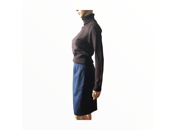 CHRISTIAN DIOR Röcke T.fr 36 Viscose Marineblau - Ansicht 7