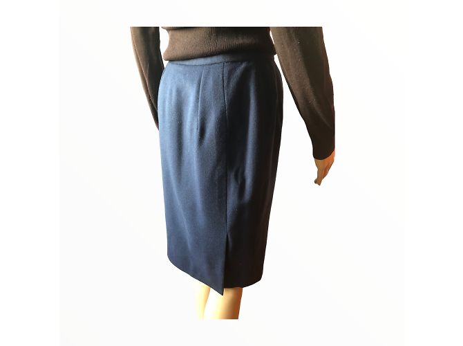 CHRISTIAN DIOR Röcke T.fr 36 Viscose Marineblau - Ansicht 9