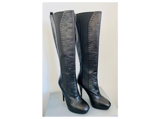 Botas Yves Saint Laurent Chyc de cuero negro - vista 4