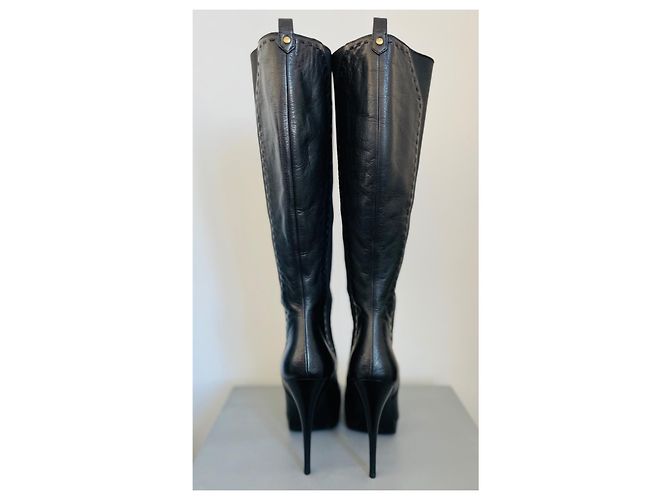 Botas Yves Saint Laurent Chyc de cuero negro - vista 5