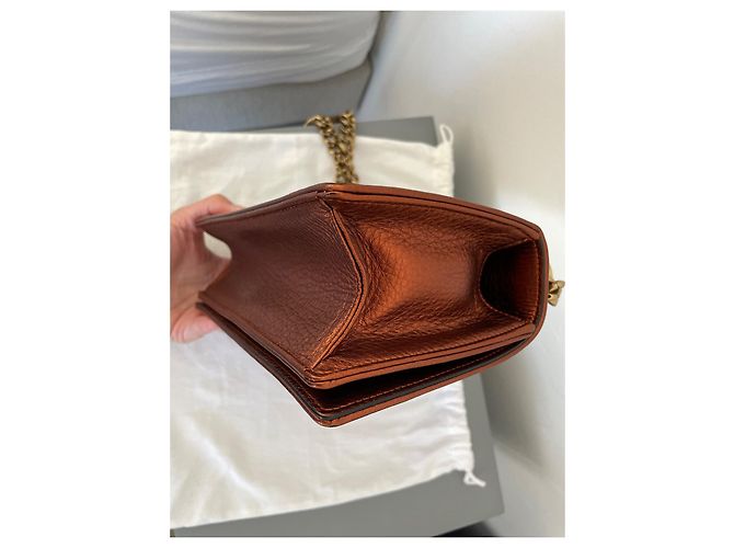 Borsa a tracolla Christian Dior Diorama Pelle Bronzo - vista 7