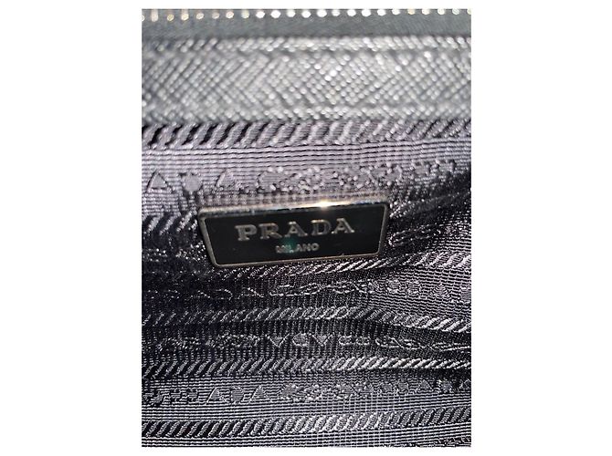 Borsa Prada in tessuto Saffiano nero - vista 11