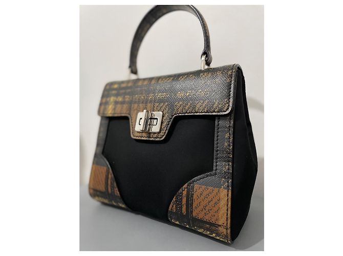 Borsa Prada in tessuto Saffiano nero - vista 3
