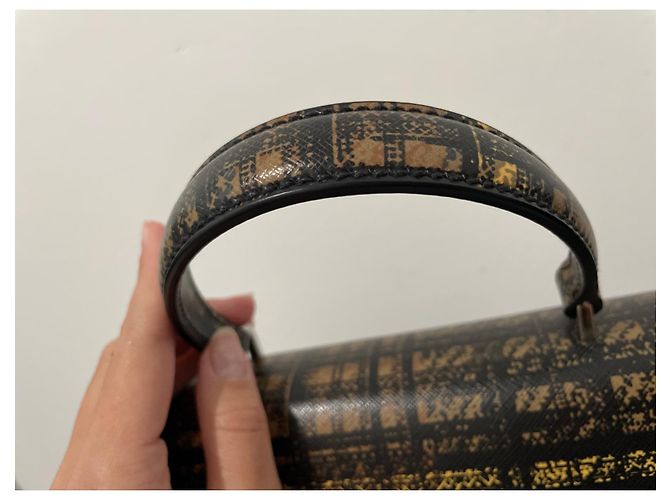 Borsa Prada in tessuto Saffiano nero - vista 5