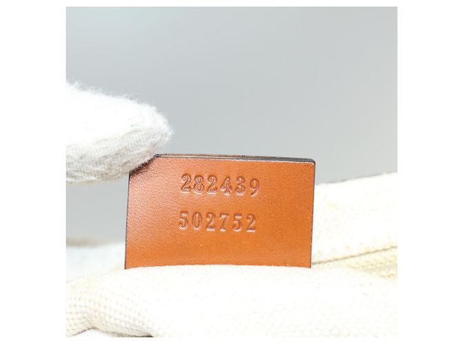 GUCCI GG Canvas Einkaufstasche Nylon Braun Auth 53670 - Ansicht 12