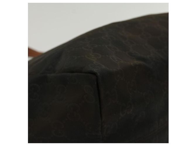 GUCCI GG Canvas Einkaufstasche Nylon Braun Auth 53670 - Ansicht 15