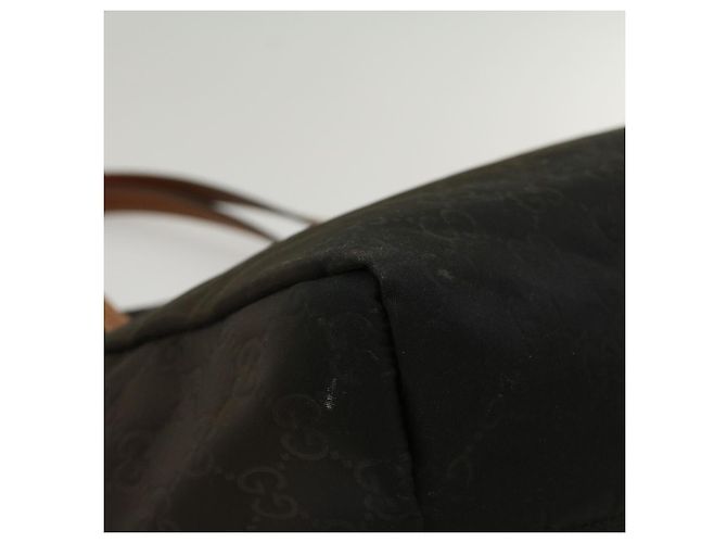 GUCCI GG Canvas Einkaufstasche Nylon Braun Auth 53670 - Ansicht 17